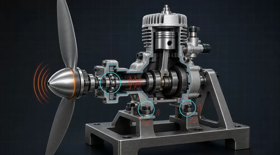 Model Engine Vibration Diagnosis: Prop Balance, Mounts, Runout and Bearing Clues