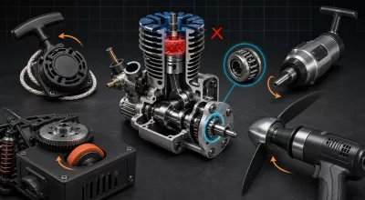 Model Engine Starter Systems: Pull Starts, Starter Boxes, Electric Starters and One-Way Bearing Faults