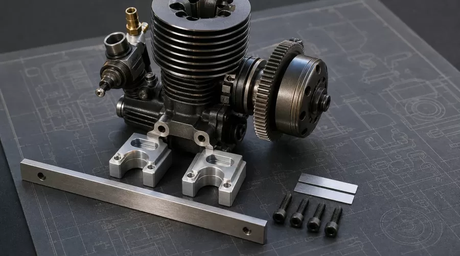 How to Mount and Shim a Nitro RC Engine Without Twisting the Crankcase