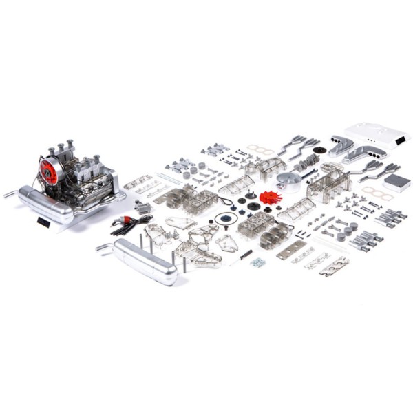 Full Metal 4 Cylinder Car Engine Building Kit - V4 Car Engine Assembly Kit Full Metal 4 Cylinder Car Engine Building Kit - V4 Car Engine Assembly Kit