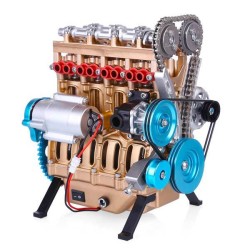 Full Metal 4 Cylinder Car Engine Building Kit - V4 Car Engine Assembly Kit  Full Metal 4 Cylinder Car Engine Building Kit - V4 Car Engine Assembly Kit