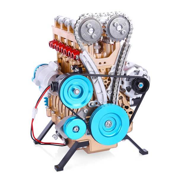 Full Metal 4 Cylinder Car Engine Building Kit - V4 Car Engine Assembly Kit Full Metal 4 Cylinder Car Engine Building Kit - V4 Car Engine Assembly Kit