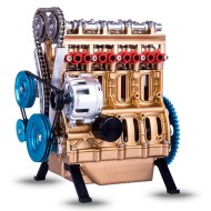 Full Metal 4 Cylinder Car Engine Building Kit - V4 Car Engine Assembly Kit  Full Metal 4 Cylinder Car Engine Building Kit - V4 Car Engine Assembly Kit
