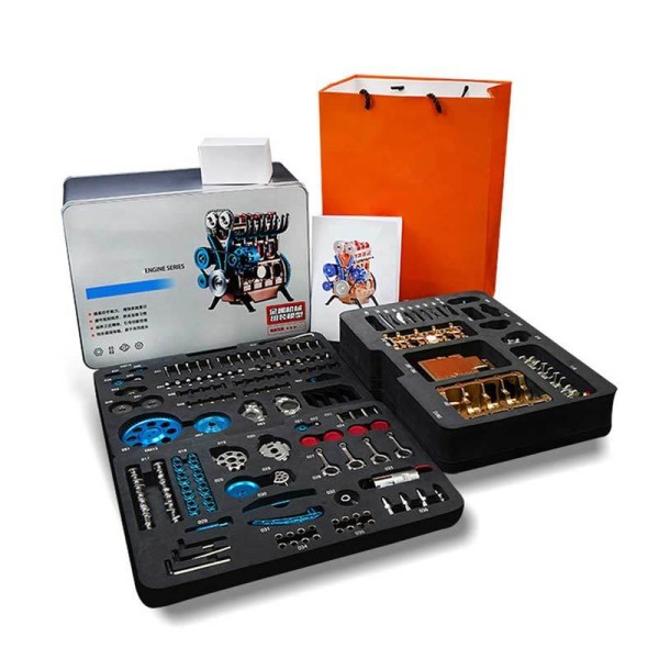 Full Metal 4 Cylinder Car Engine Building Kit - V4 Car Engine Assembly Kit Full Metal 4 Cylinder Car Engine Building Kit - V4 Car Engine Assembly Kit