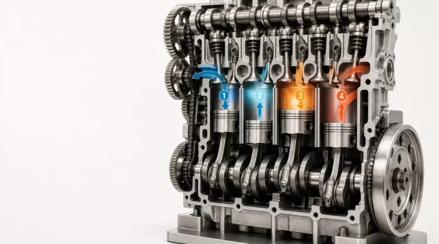 How Does a Miniature Four-Stroke Engine Work? A Visual Guide