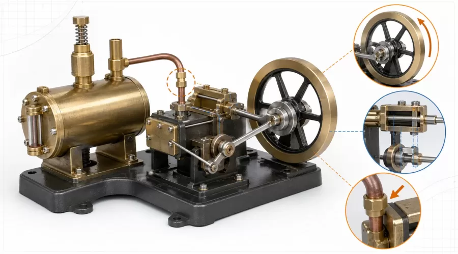 Model Steam Engine Won't Run? Diagnose Binding, Valve Timing, Leaks & Lubrication