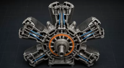 How a Radial Engine Cam Ring Controls Valve Timing