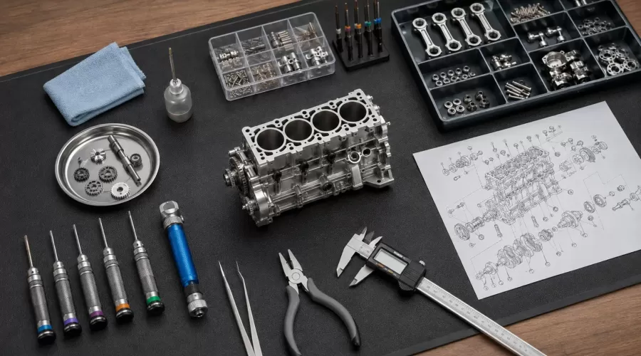 Model Engine Kit Tools: A Bench Setup and Assembly Checklist