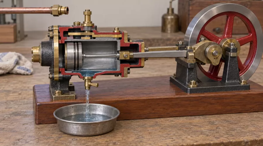 Model Steam Engine Cylinder Condensate: Drain Cocks, Safe Starts, and Water Hammer
