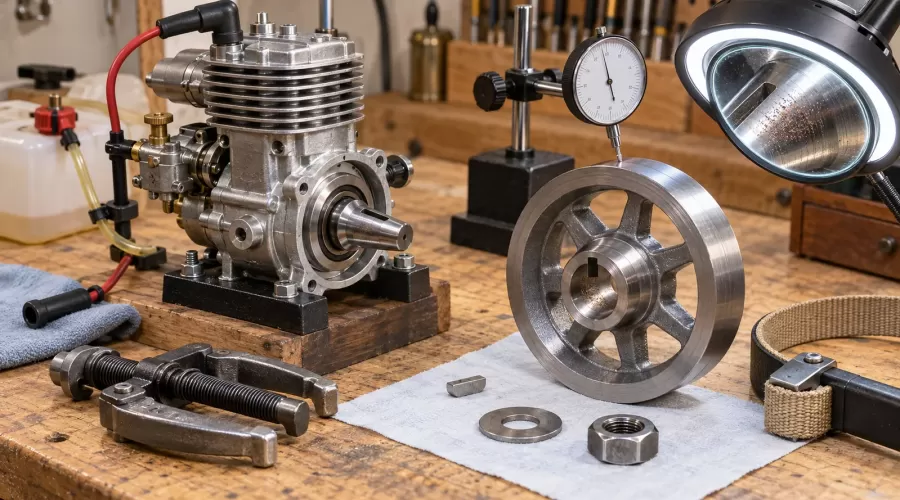 Model Engine Flywheel Taper and Key: Diagnose Slipping, Runout and Timing Shift
