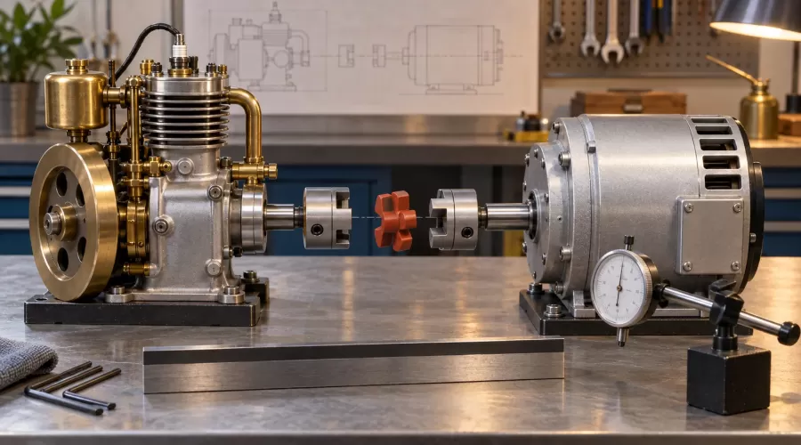 Model Engine Shaft Coupling Alignment: Diagnose Offset, Angle and Runout