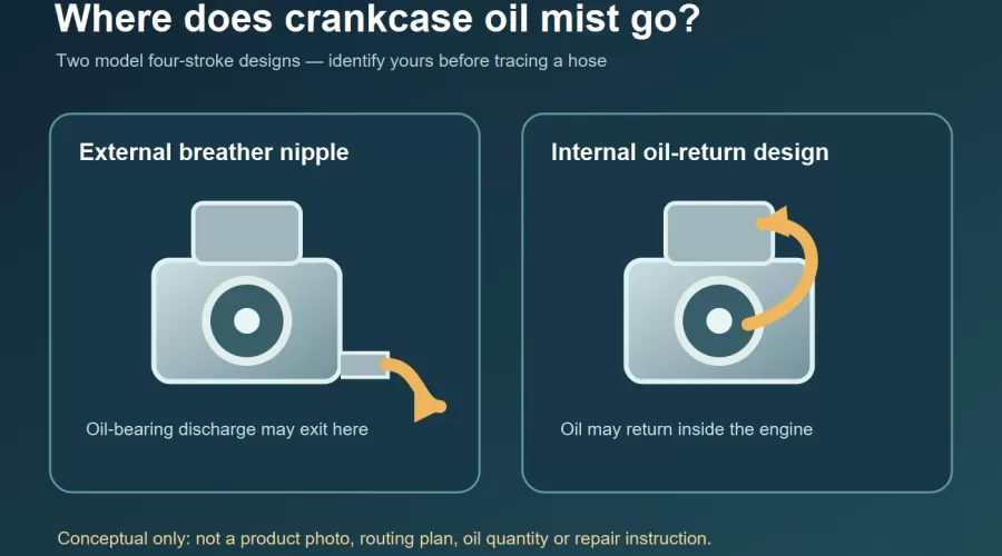 Model Four-Stroke Crankcase Breather: Oil Mist, Routing and Blockage Checks