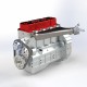 CISON Upgraded Red OHV Inline-4 Gasoline Engine Kit CISON Upgraded Red OHV Inline-4 Gasoline Engine Kit
