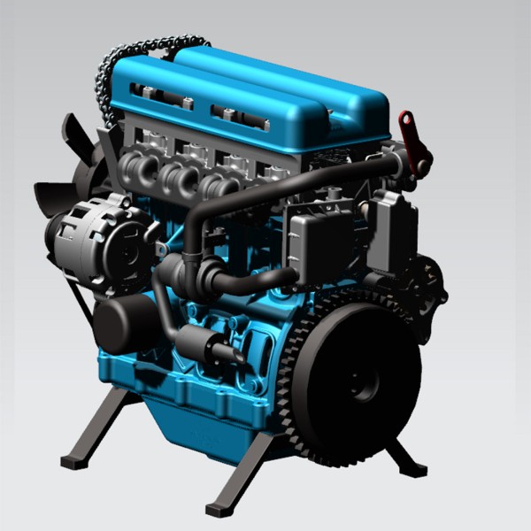 DM13-L4-T Full-Metal Inline-4 Engine Assembly Kit 357PCS