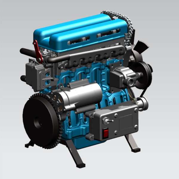 DM13-L4-T Full-Metal Inline-4 Engine Assembly Kit 357PCS