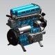 DM13-L4-T Full-Metal Inline-4 Engine Assembly Kit 357PCS