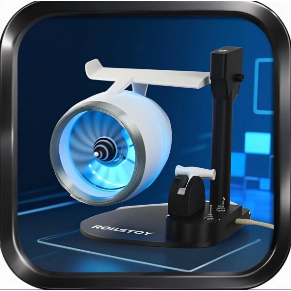 Turbojet-Style 5V Desktop Fan with Plug-In or Rechargeable Power