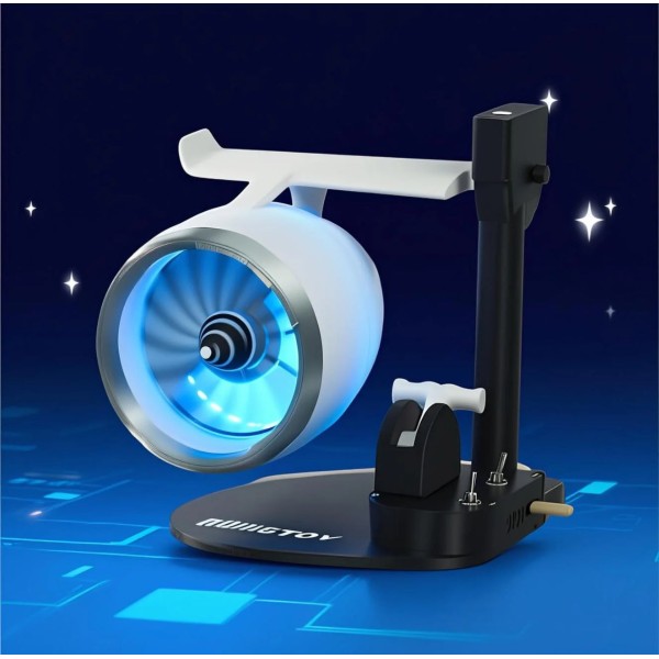 Turbojet-Style 5V Desktop Fan with Plug-In or Rechargeable Power