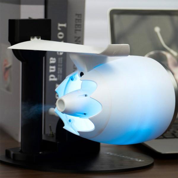 Turbojet-Style 5V Desktop Fan with Plug-In or Rechargeable Power