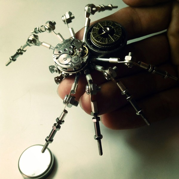 Spider Mechanical Clock 3D Metal Assembly Kit Spider Mechanical Clock 3D Metal Assembly Kit