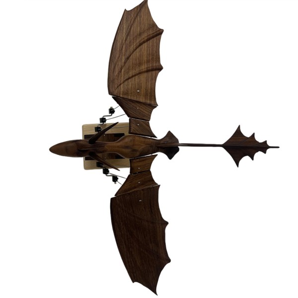 Handcrafted Wooden Kinetic Fire Dragon Display Model