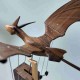 Handcrafted Wooden Kinetic Fire Dragon Display Model