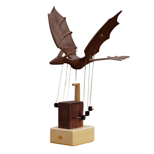 Handcrafted Wooden Kinetic Fire Dragon Display Model