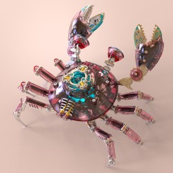 666PCS Articulated Mechanical Crab Metal Assembly Kit