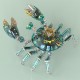 666PCS Articulated Mechanical Crab Metal Assembly Kit