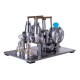 ENJOMOR Twin-Cylinder Balance Stirling Generator with Fan and Lamp ENJOMOR Twin-Cylinder Balance Stirling Generator with Fan and Lamp