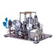 ENJOMOR Twin-Cylinder Balance Stirling Generator with Fan and Lamp ENJOMOR Twin-Cylinder Balance Stirling Generator with Fan and Lamp