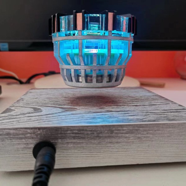 Magnetic Levitation Reactor Light with Wooden Base