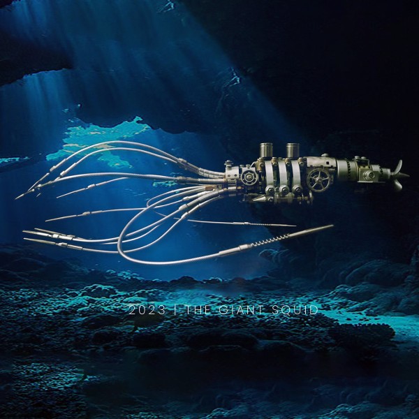 295PCS Steampunk Giant Squid Metal Assembly Kit
