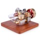 Adjustable-Speed Mini Stirling Engine with Wooden Base