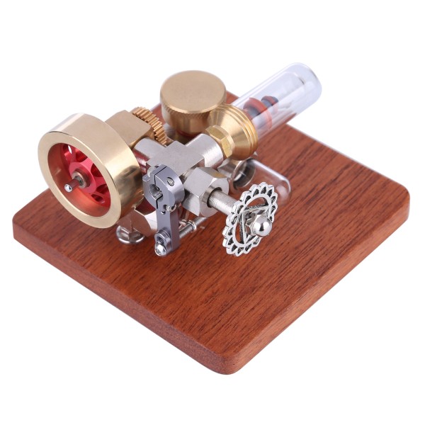 Adjustable-Speed Mini Stirling Engine with Wooden Base