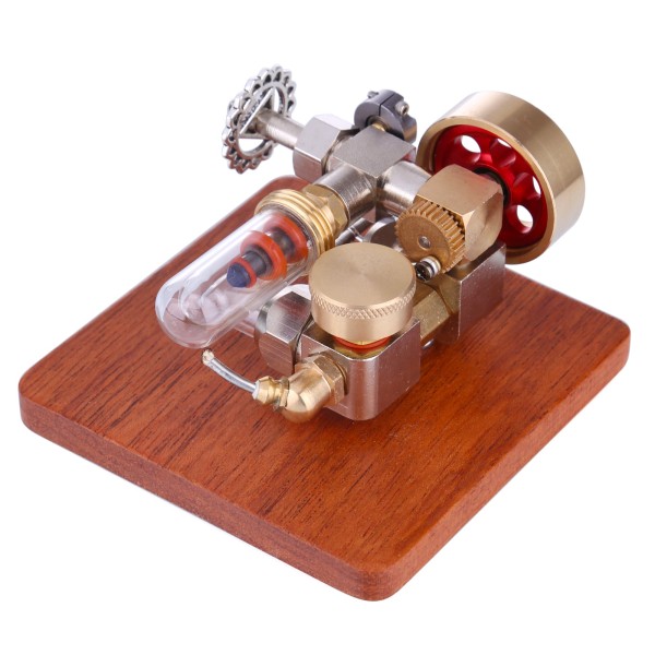 Adjustable-Speed Mini Stirling Engine with Wooden Base