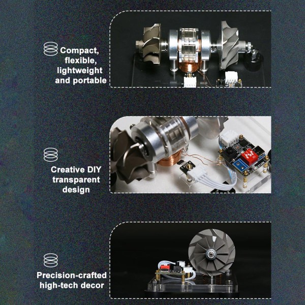 Brushless Hall-Drive Metal Turbo Rotor Motor Model