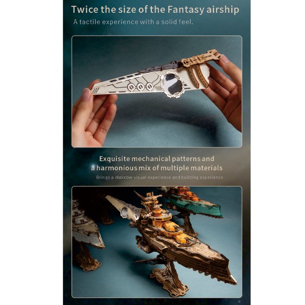 912PCS Wooden Mechanical Space Battleship Kit