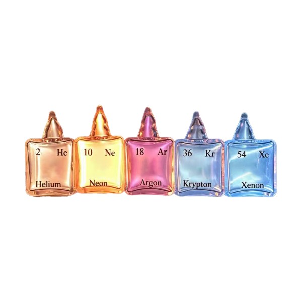 Five Noble Gas Periodic Table Display Set