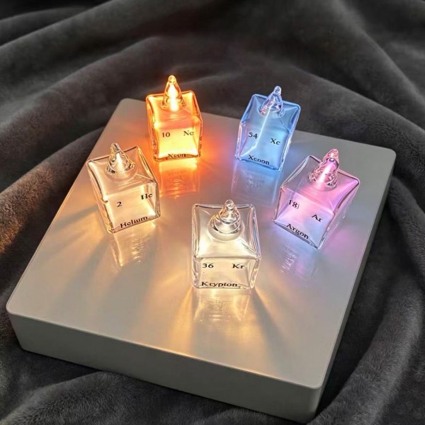 Five Noble Gas Periodic Table Display Set