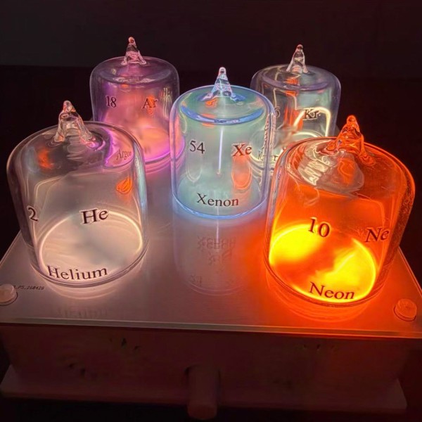 Five Noble Gas Periodic Table Display Set