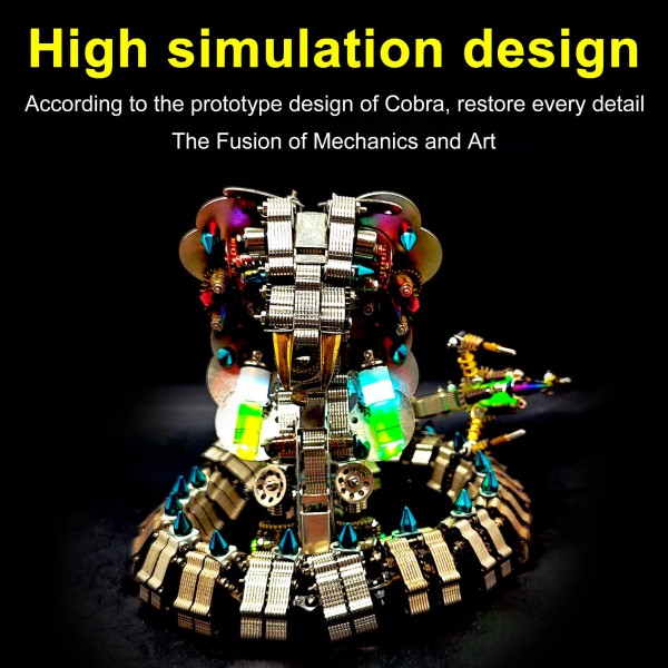 1000PCS+ Mechanical Cobra Metal Model Kit