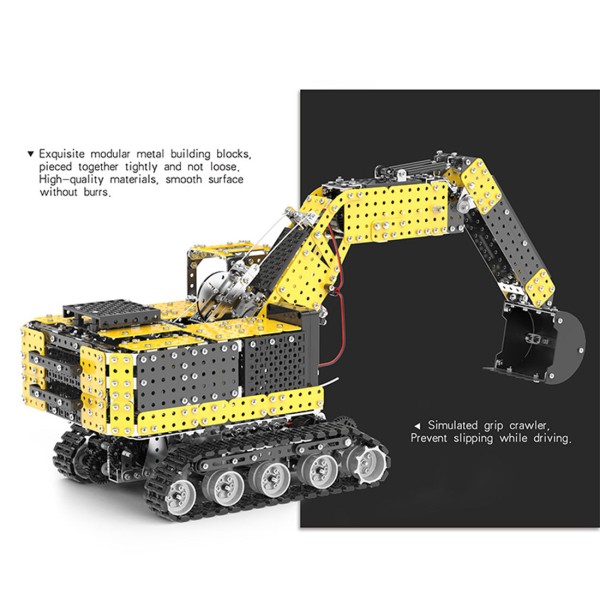 2544PCS 12CH RC Metal Excavator Kit