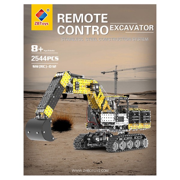 2544PCS 12CH RC Metal Excavator Kit