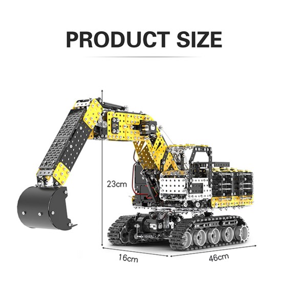 2544PCS 12CH RC Metal Excavator Kit