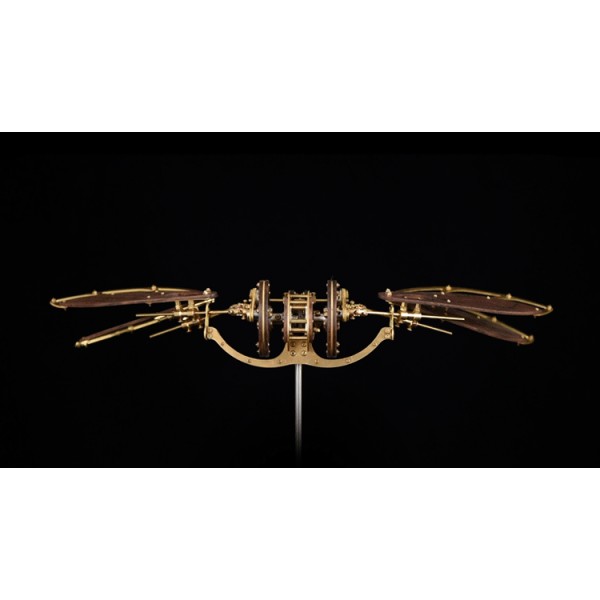 Brass and Walnut Dragonfly Kinetic Aircraft Kit