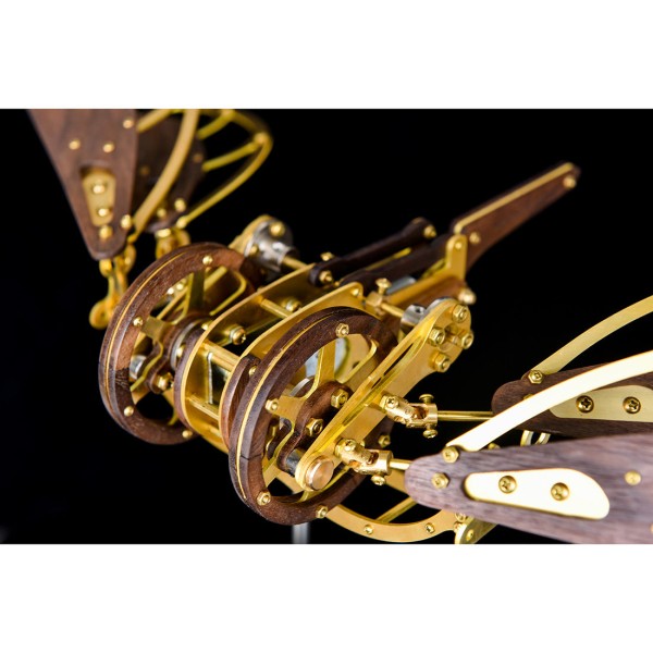 Brass and Walnut Dragonfly Kinetic Aircraft Kit