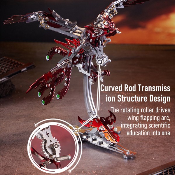 358PCS Flapping-Wing Mechanical Phoenix Metal Kit