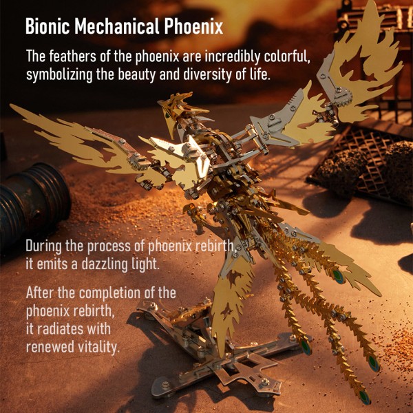 358PCS Flapping-Wing Mechanical Phoenix Metal Kit