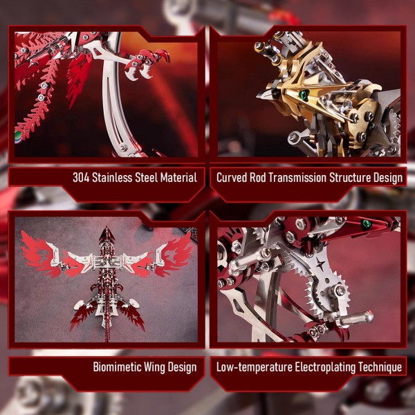 358PCS Flapping-Wing Mechanical Phoenix Metal Kit